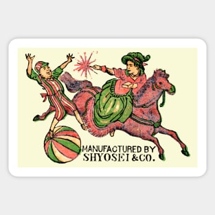 1910 Japanese Woman on horseback Sticker